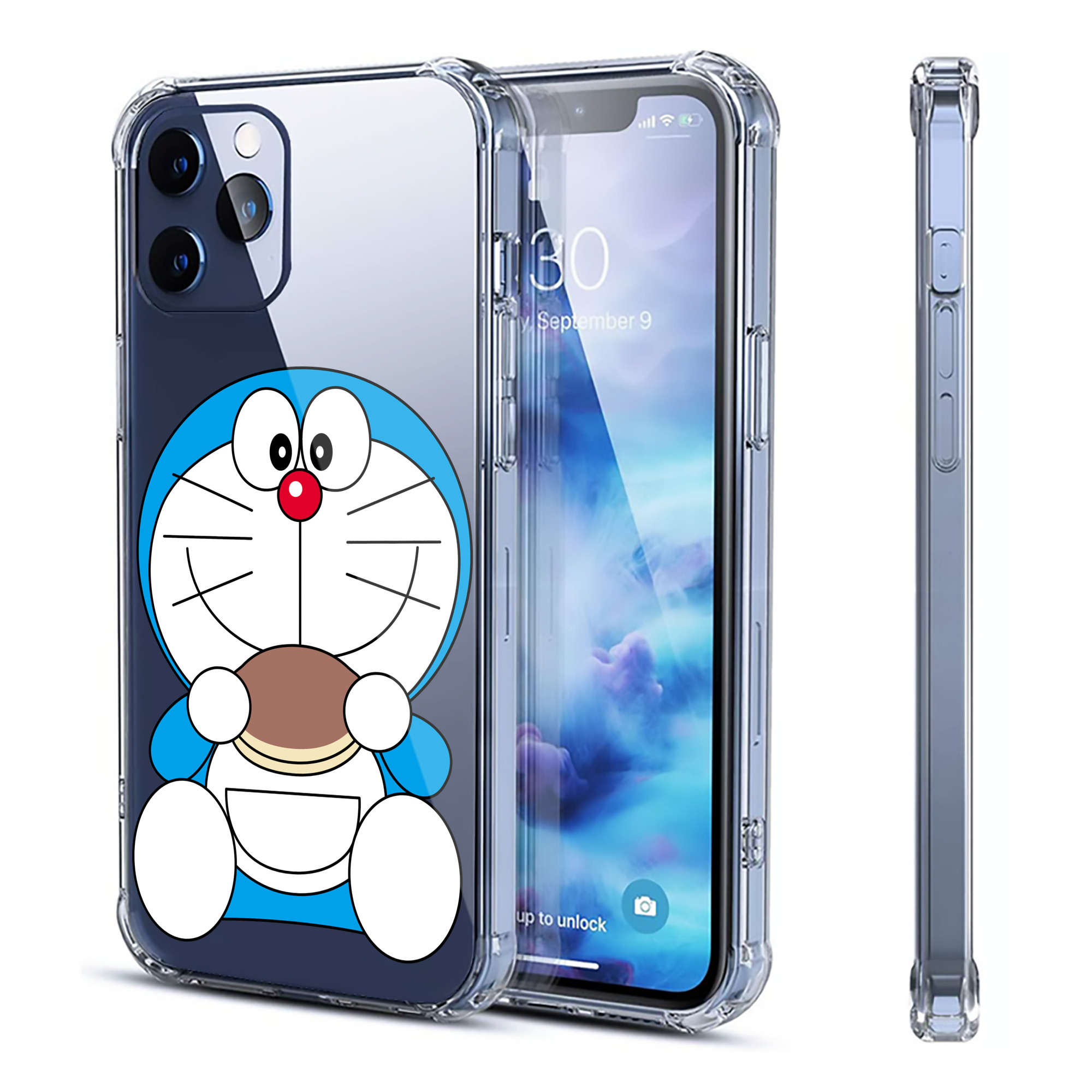 （画像用） ドラえもん Doraemon 【iPhone 12シリーズ対応】透明スマホケース（クリアソフトケース）